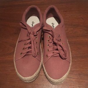 Platform espadrilles in Mauve
